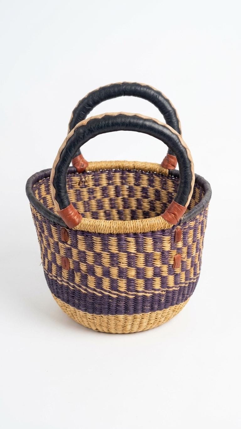 Bolga small shopper basket